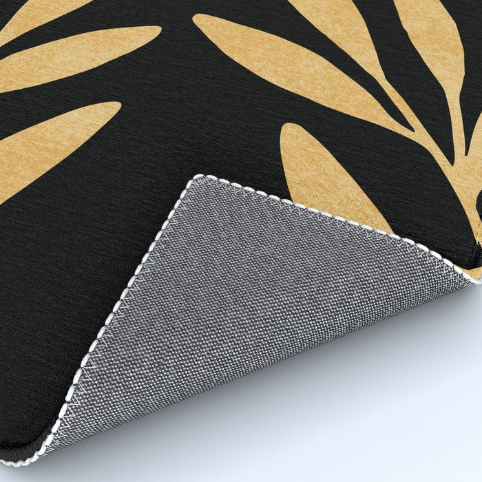 Leaves - Gold Black Rug Gallery Image 4