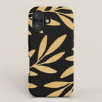 Leaves - Gold Black iPhone Case Gallery Image 1