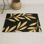 Leaves - Gold Black Rug Gallery Image 1