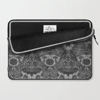 Gothic Halloween Damask - grayscale  Laptop Sleeve Gallery Image 2
