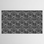 Gothic Halloween Damask - grayscale  Tablecloth Gallery Image 2
