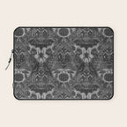 Gothic Halloween Damask - grayscale  Laptop Sleeve Gallery Image 1