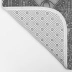 Gothic Halloween Damask - grayscale  Bath Mat Gallery Image 2