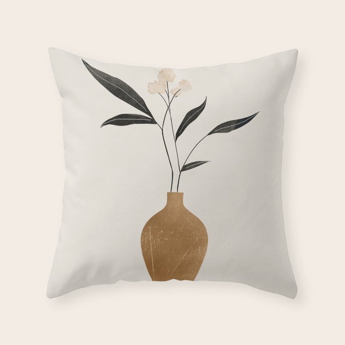minimal plant 70 Throw Pillow Gallery Image 6