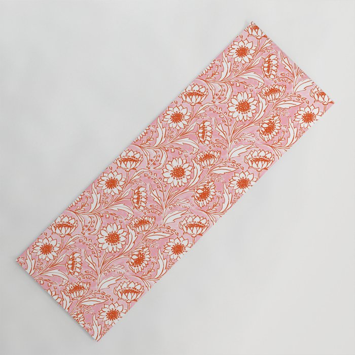 Sunflowers - pink and orange  Yoga Mat Gallery Image 1