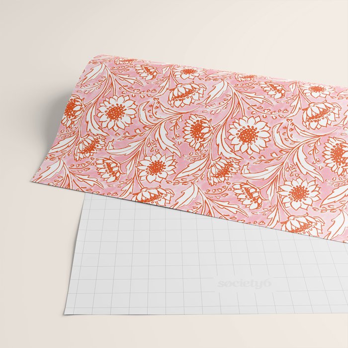 Sunflowers - pink and orange  Wrapping Paper Gallery Image 2