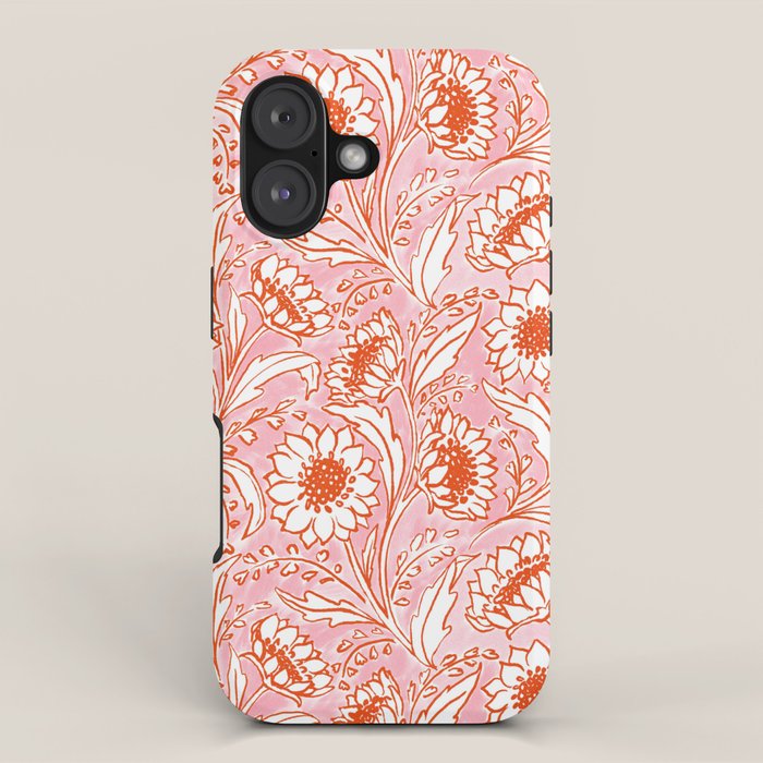 Sunflowers - pink and orange  iPhone Case Gallery Image 1