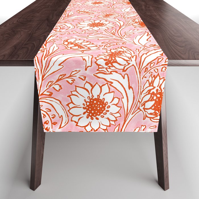 Sunflowers - pink and orange  Table Runner Gallery Image 1