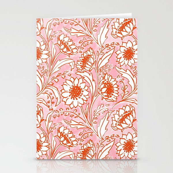 Sunflowers - pink and orange  Stationery Card Gallery Image 1
