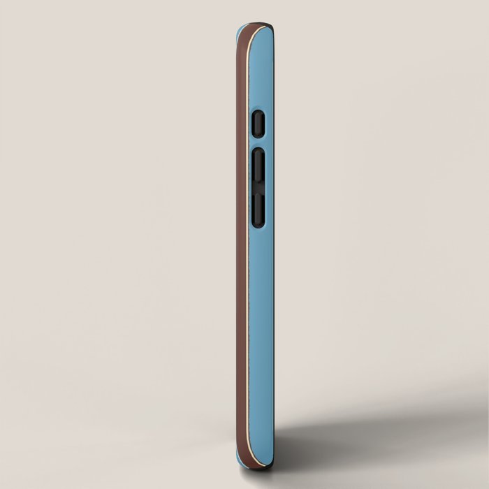 Eclectic Watercolor Paper Stripes Vertical Pattern Blue Brown Cream iPhone Case Gallery Image 2