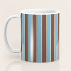 Eclectic Watercolor Paper Stripes Vertical Pattern Blue Brown Cream Coffee Mug Gallery Image 3