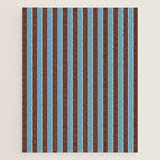 Eclectic Watercolor Paper Stripes Vertical Pattern Blue Brown Cream Jigsaw Puzzle Gallery Image 1