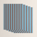 Eclectic Watercolor Paper Stripes Vertical Pattern Blue Brown Cream Wrapping Paper Gallery Image 3