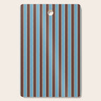Eclectic Watercolor Paper Stripes Vertical Pattern Blue Brown Cream Cutting Board Gallery Image 1