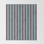 Eclectic Watercolor Paper Stripes Vertical Pattern Blue Brown Cream Throw Blanket Gallery Image 2