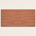 Geometric Art, Colorful Stripes, Terracotta Desk Mat Gallery Image 3