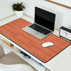 Geometric Art, Colorful Stripes, Terracotta Desk Mat Gallery Image 2