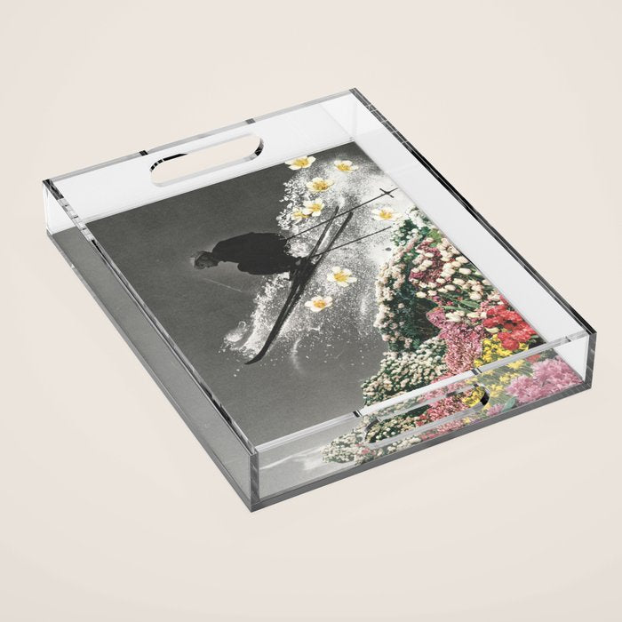 Spring Skiing Acrylic Tray Gallery Image 1