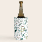 Botanical Eucalyptus Leaves Pattern Wine Chiller Gallery Image 3