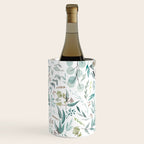 Botanical Eucalyptus Leaves Pattern Wine Chiller Gallery Image 2