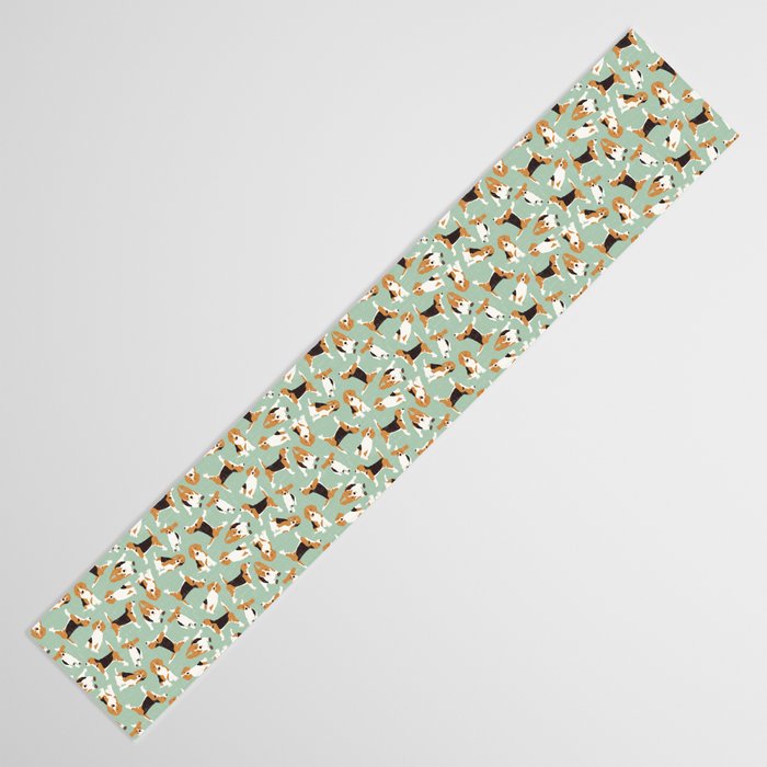 beagle scatter mint Table Runner Gallery Image 3