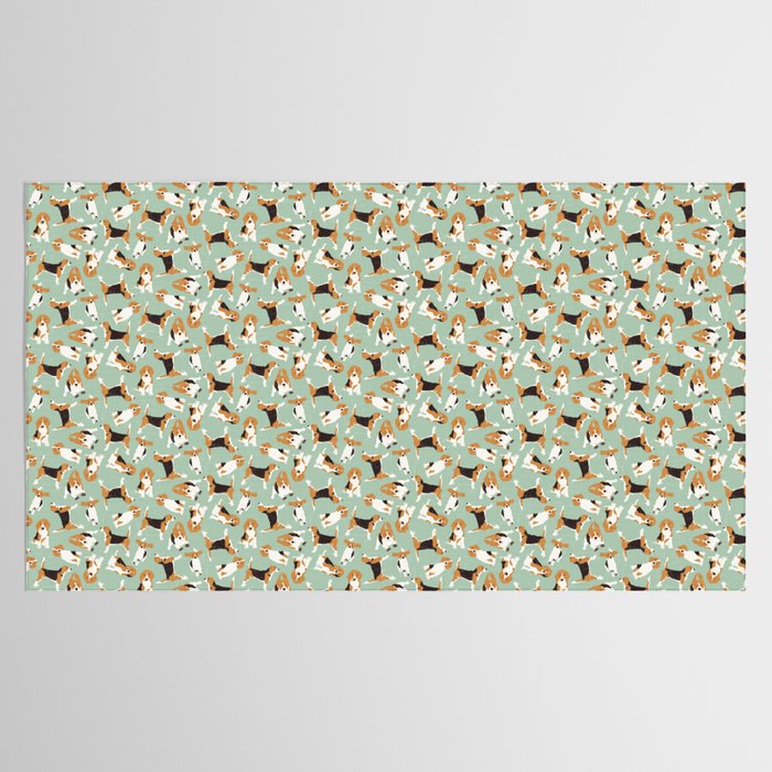 beagle scatter mint Tablecloth Gallery Image 2