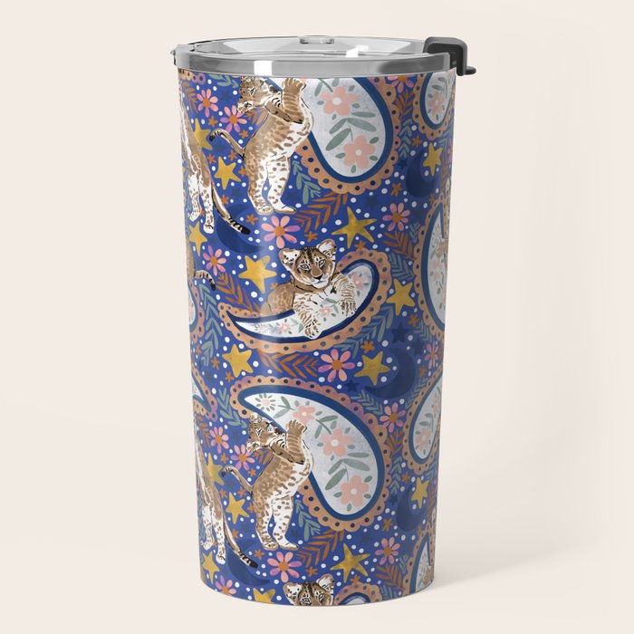 Leopard Cubs Starry Night Travel Mug Gallery Image 2