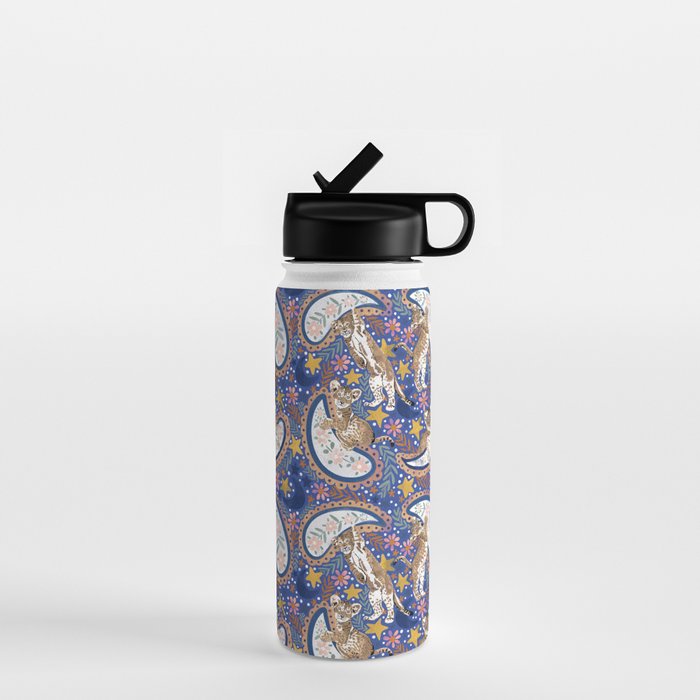 Leopard Cubs Starry Night Water Bottle Gallery Image 1