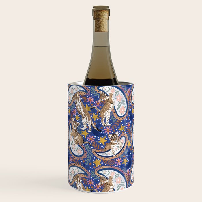 Leopard Cubs Starry Night Wine Chiller Gallery Image 2