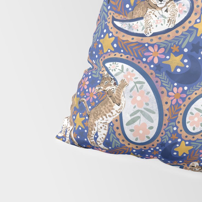 Leopard Cubs Starry Night Pillow Sham Gallery Image 4