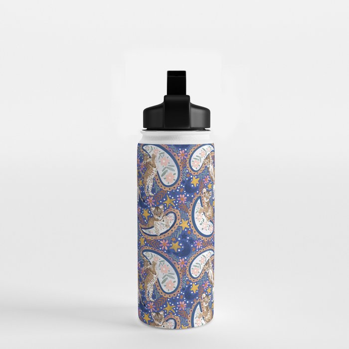 Leopard Cubs Starry Night Water Bottle Gallery Image 2