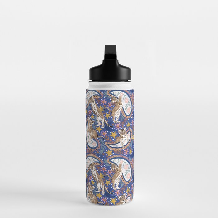 Leopard Cubs Starry Night Water Bottle Gallery Image 3