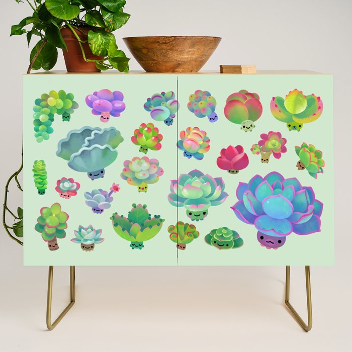 Baby succulent 2 - green Credenza Gallery Image 1