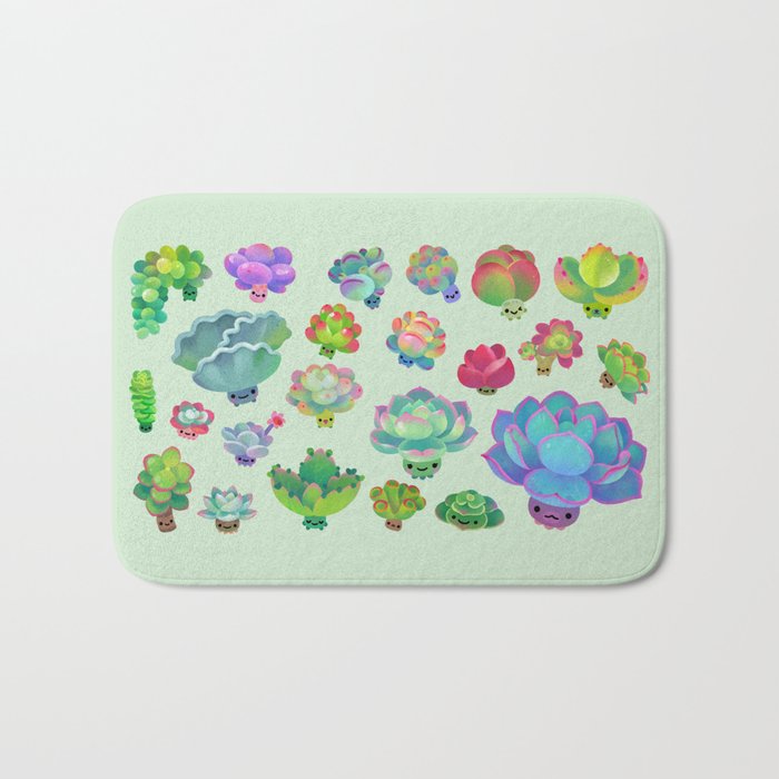 Baby succulent 2 - green Bath Mat Gallery Image 1