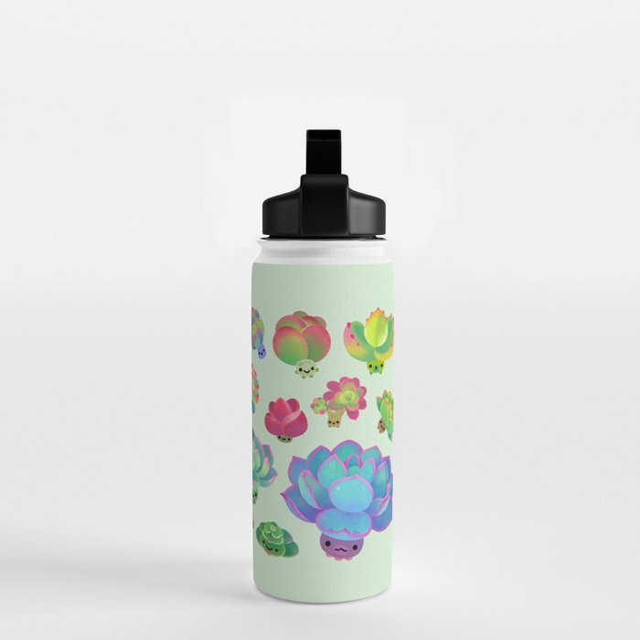 Baby succulent 2 - green Water Bottle Gallery Image 2
