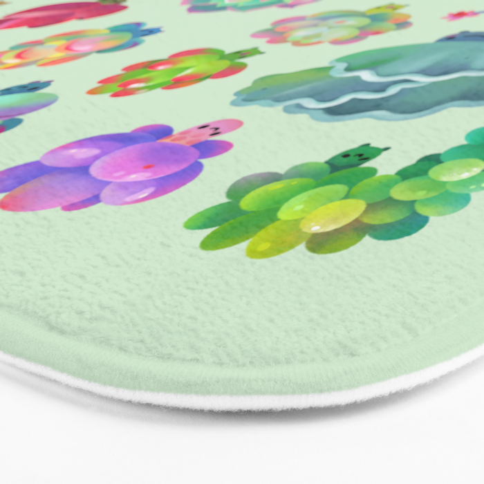 Baby succulent 2 - green Bath Mat Gallery Image 3