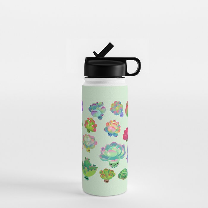 Baby succulent 2 - green Water Bottle Gallery Image 1