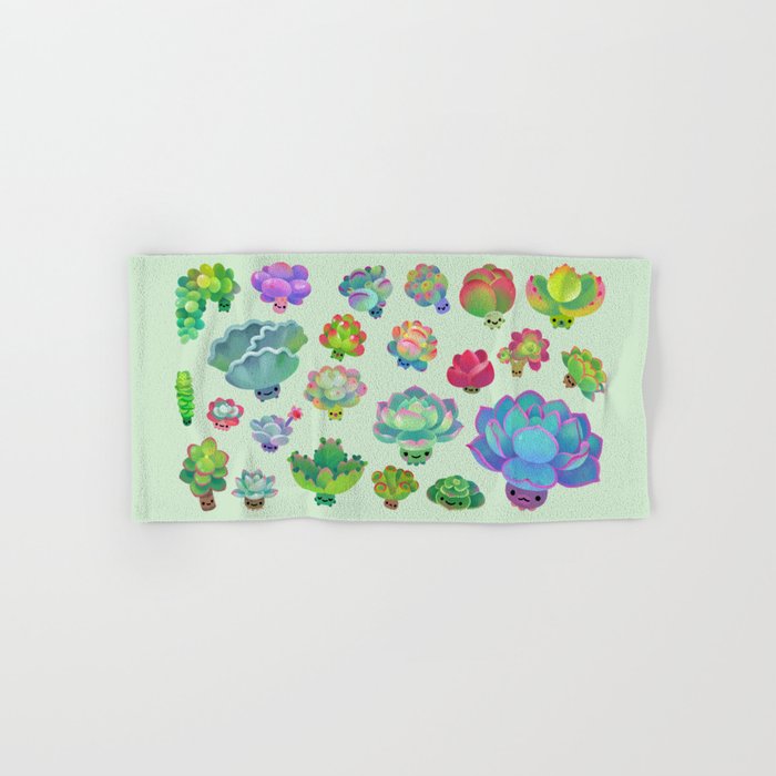 Baby succulent 2 - green Bath Towel Gallery Image 1