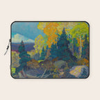 Canadian Landscape Franklin Carmichael Art Nouveau Post-Impressionism Autumn Hillside Laptop Sleeve Gallery Image 1