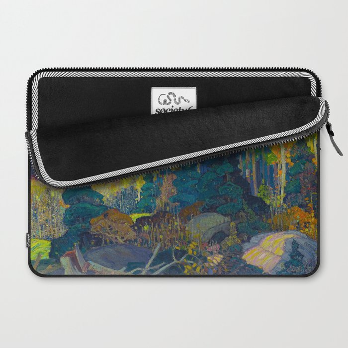 Canadian Landscape Franklin Carmichael Art Nouveau Post-Impressionism Autumn Hillside Laptop Sleeve Gallery Image 2