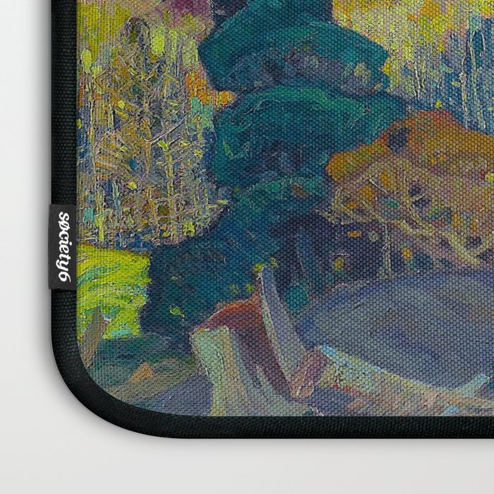 Canadian Landscape Franklin Carmichael Art Nouveau Post-Impressionism Autumn Hillside Laptop Sleeve Gallery Image 3