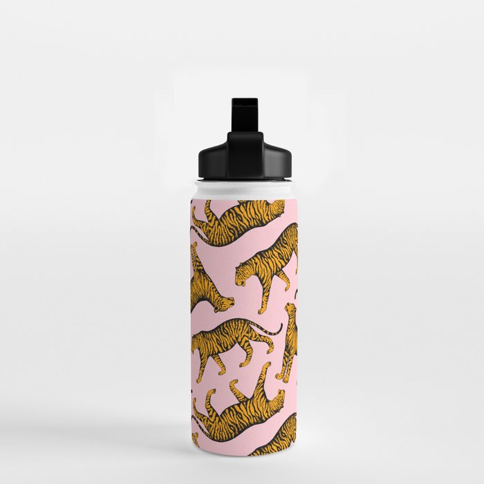 Tigers (Pink and Marigold) Water Bottle Gallery Image 2