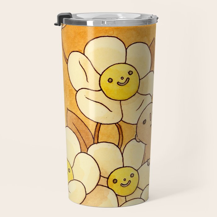 Watercolor Test (Yellow) Travel Mug Gallery Image 3