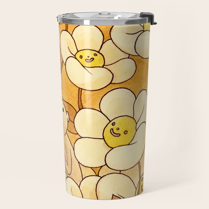Watercolor Test (Yellow) Travel Mug Gallery Image 2