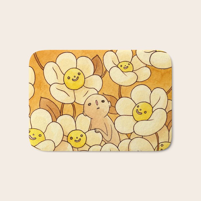 Watercolor Test (Yellow) Bath Mat Gallery Image 1