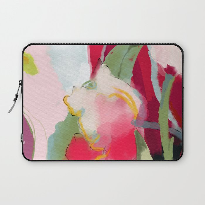 abstract floral bloom Laptop Sleeve Gallery Image 1