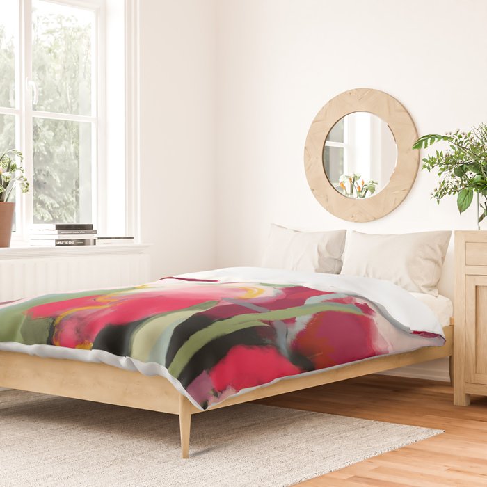 abstract floral bloom Duvet Cover Gallery Image 2