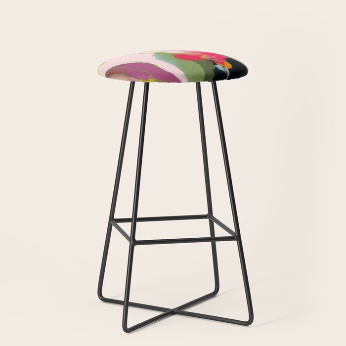 abstract floral bloom Stool Gallery Image 1