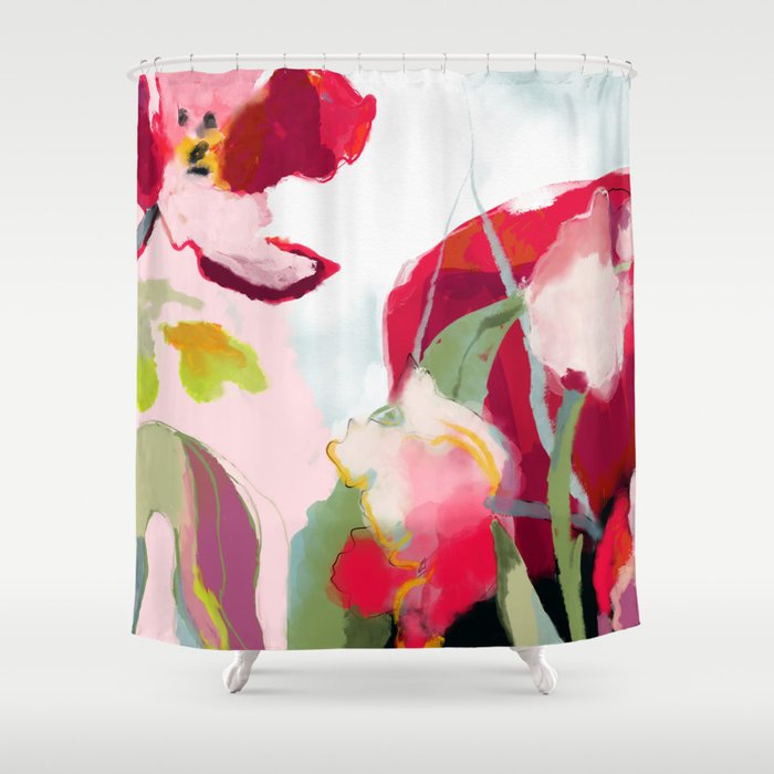 abstract floral bloom Shower Curtain Gallery Image 1