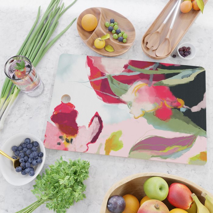 abstract floral bloom Cutting Board Gallery Image 2